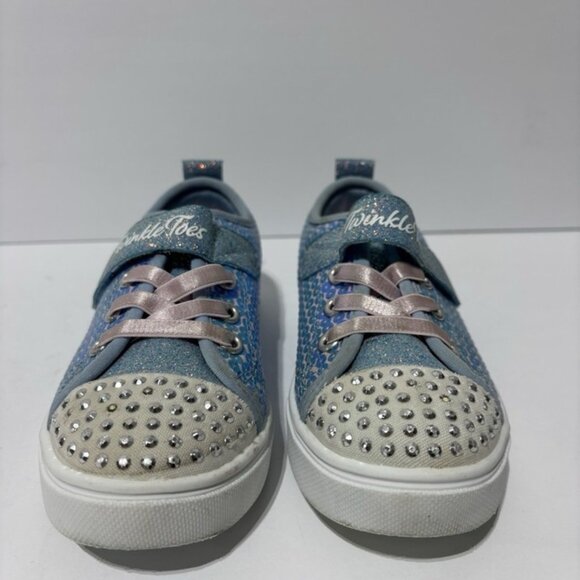 Skechers Twinkle Toes Toddlers’ Twinkle Sparks Blue Sneakers, Girls’ Size 10 M - Picture 3 of 6